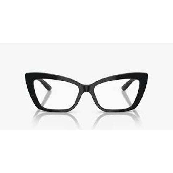 Dolce & Gabbana DG 3308 501 Black Cat Eye Eyeglasses Frame 53-16-145 - Picture 1 of 9
